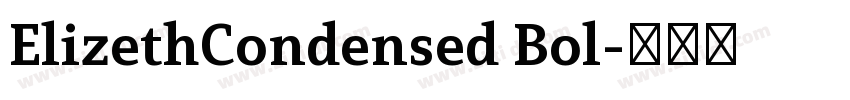 ElizethCondensed Bol字体转换